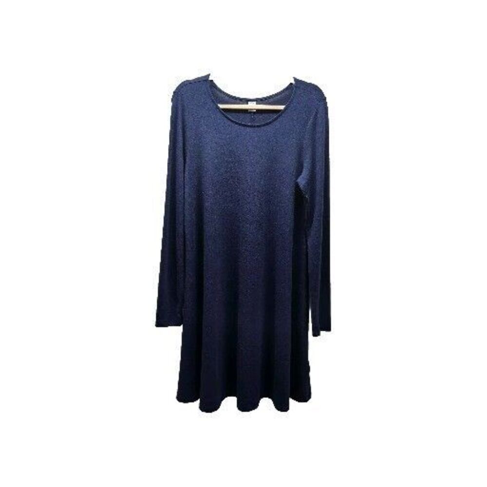 OLD NAVY Womens Blue Longsleeve Knee Length Shirt Dress Medium